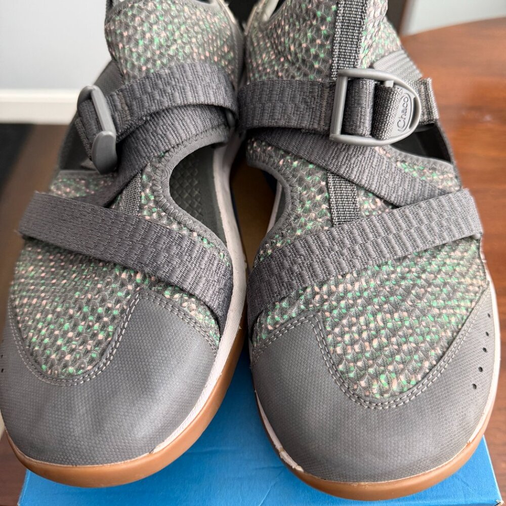 Chaco Odyssey Women's 11 J107306 Gray Green Pink Closed Toe Sandal Outdoor